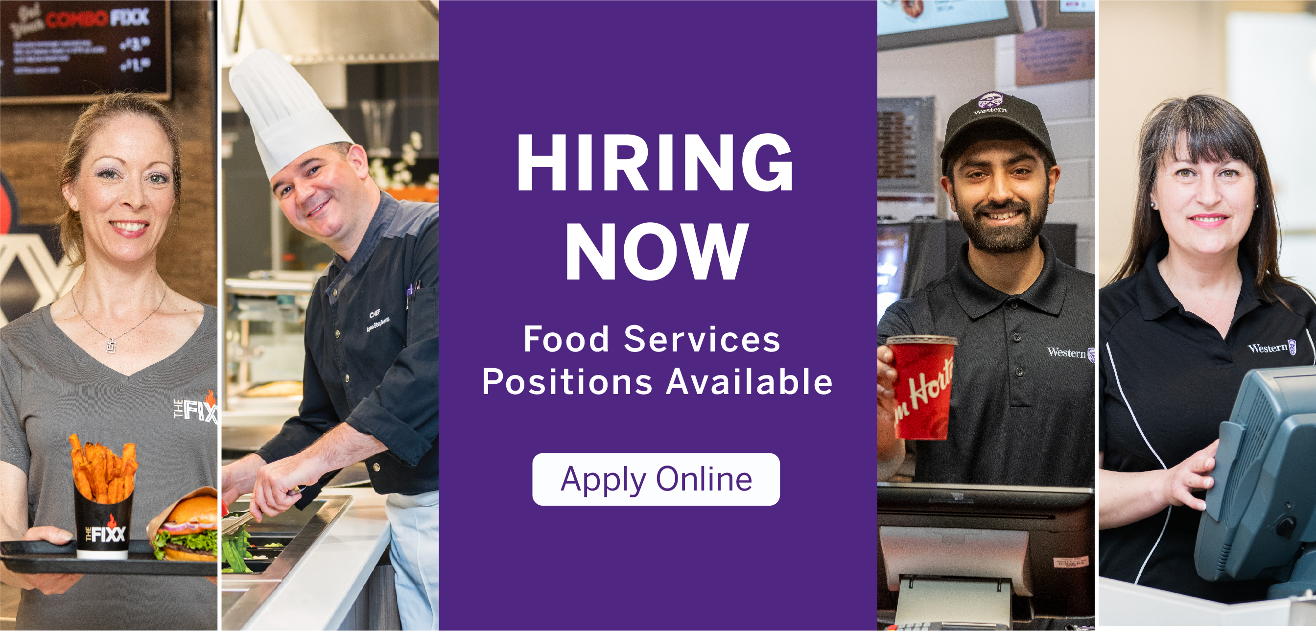 Hiring Now. Food Services Positions Available.